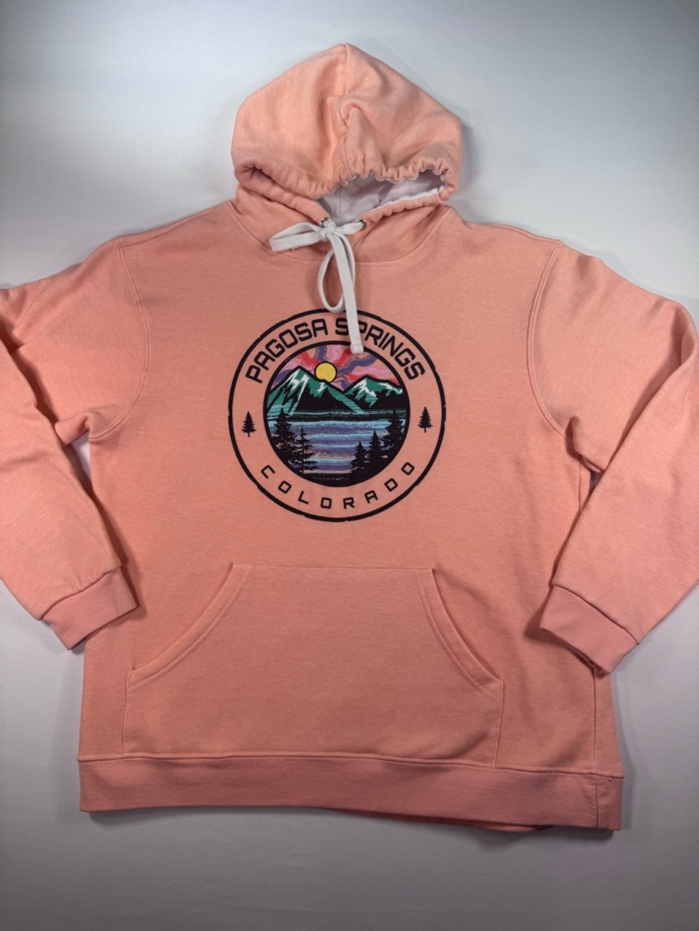 Lone Rock Clothing Women’s Peach Extra-Soft Pullover Hoodie, Colorado, Large